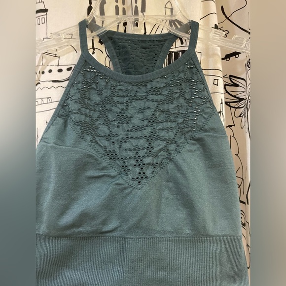 Betsey Johnson Bra Performance Racerback Fitness Sports Jade Teal Size Medium - Picture 12 of 13